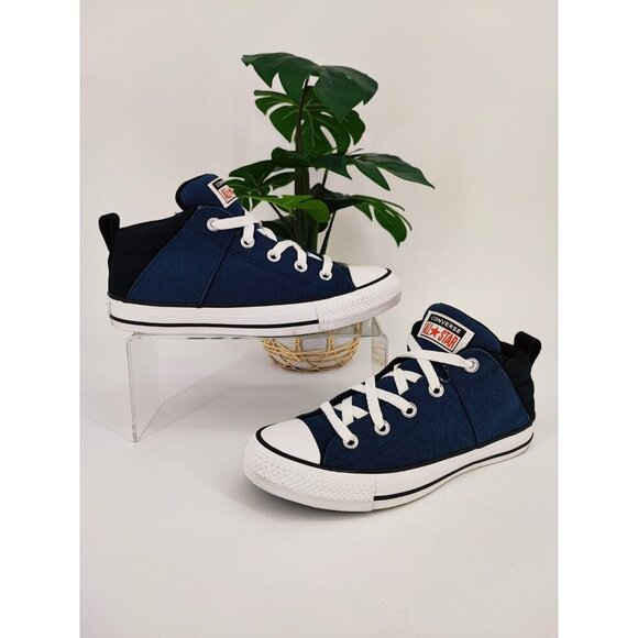 Converse Kids Chuck Taylor Axel Sport Mid Navy Skate Canvas Shoes Size 5 US - Picture 1 of 8
